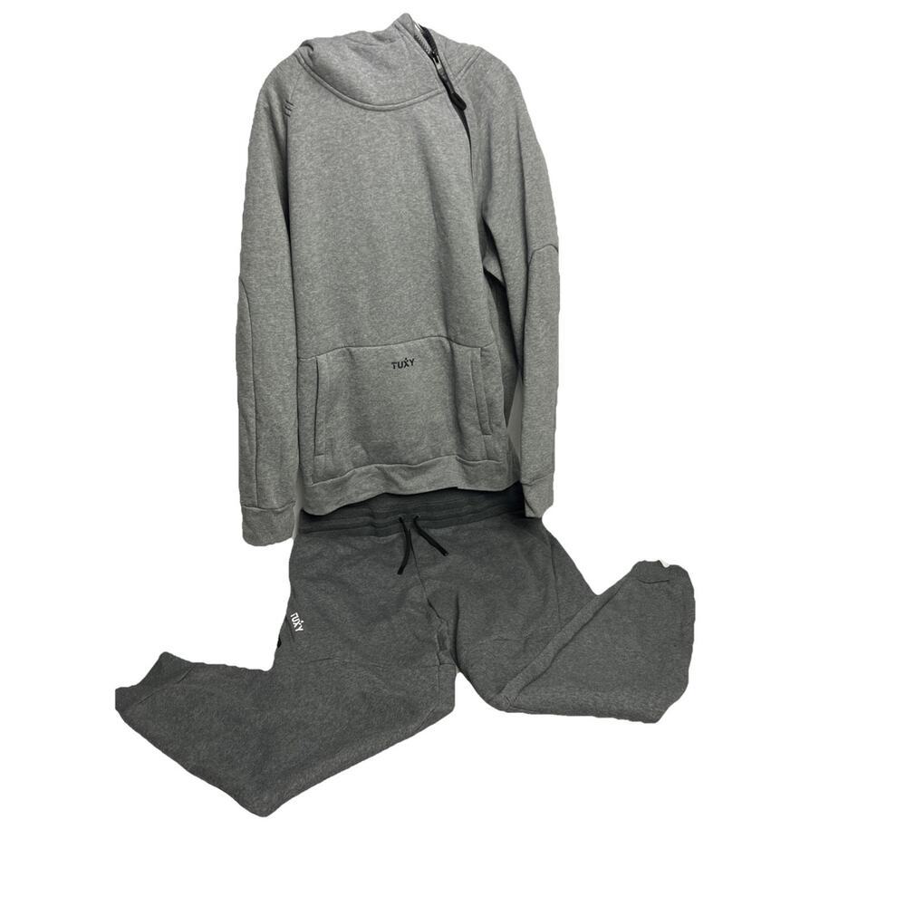 Tuxy Suit One Piece Sweatsuit Jumpsuit Loungewear Gray Men’s XXL NWT